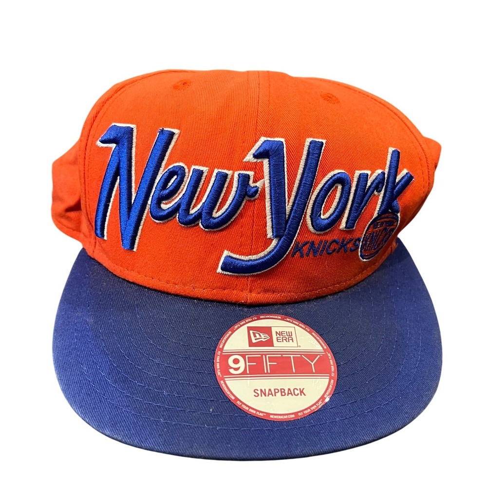 New Era 9FIFTY Hat Mens OS Orange New York Knicks Snapback Hardwood Classics